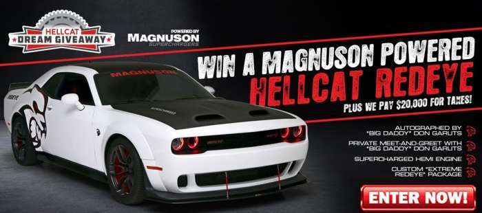 Dream Giveaway Dodge Challenger SRT Hellcat Extreme Redeye