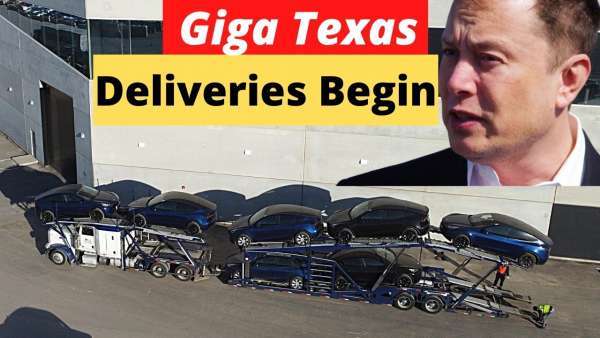 First Truckload of Giga Texas Model Y Leaves Tesla's Gigafactory