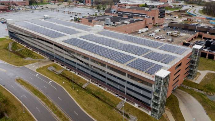 Ford Research & Engineering Center With Rooftop Solar Panel Array