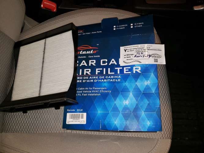 Subaru Forester cabin air filter image by John Goreham