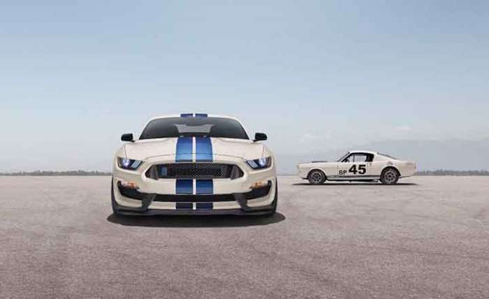 2020 Mustang GT350 with 1966 Mustang GT350