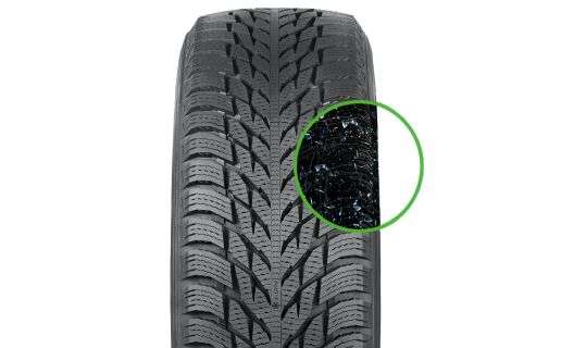 Nokian tires showing the tread