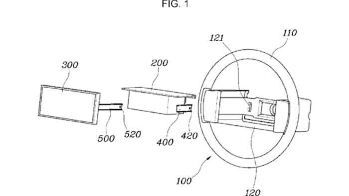 Hyundai Steering Wheel Screen Patent Filing