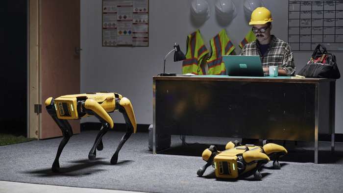Hyundai Boston Dynamics resting robots at work