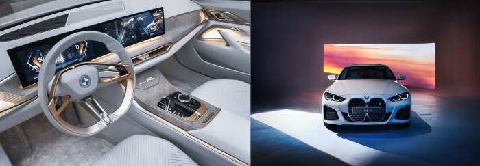 The interior and exterior of the BMW i4 are stunning