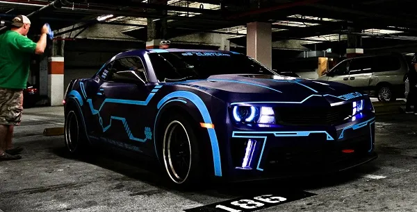 Blue Chevy Camaro 2010