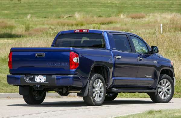 The rear end of the 2014 Toyota Tundra Limited CrewMax