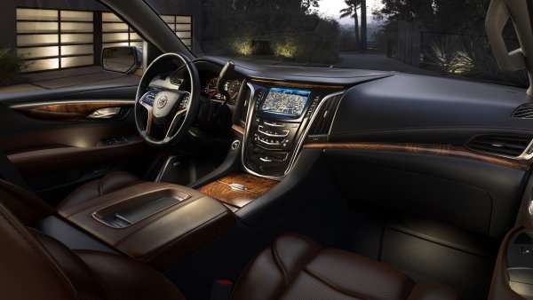 The 2015 Cadillac Escalade front interior