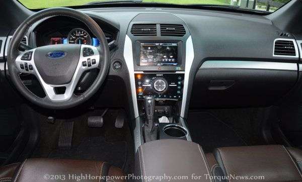 The dash of the 2013 Ford Explorer Sport