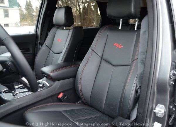 The front seats of the 2013 Dodge Durango R/T