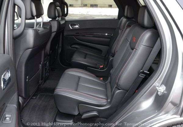 The rear seats of the 2013 Dodge Durango R/T