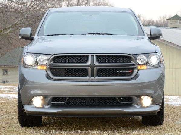 The front end of the 2013 Dodge Durango R/T