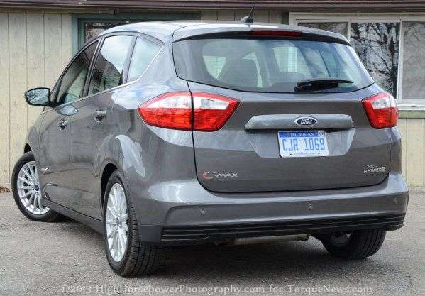 The rear end of the 2013 Ford C-Max SEL Hybrid