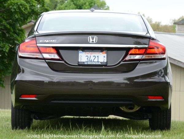 The rear end of the 2013 Honda Civic EX-L