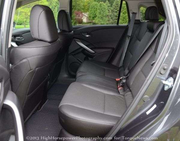 The rear seats of the 2013 Acura RDX
