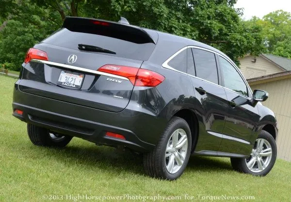 A rear corner shot of the 2013 Acura RDX