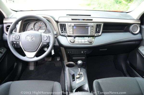 The dash of the 2013 Toyota RAV4 XLE AWD