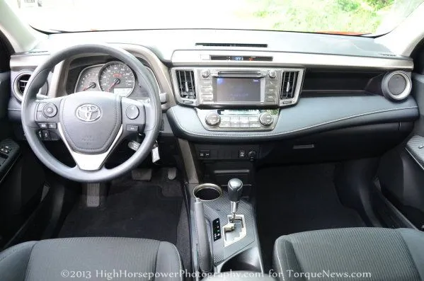 The dash of the 2013 Toyota RAV4 XLE AWD