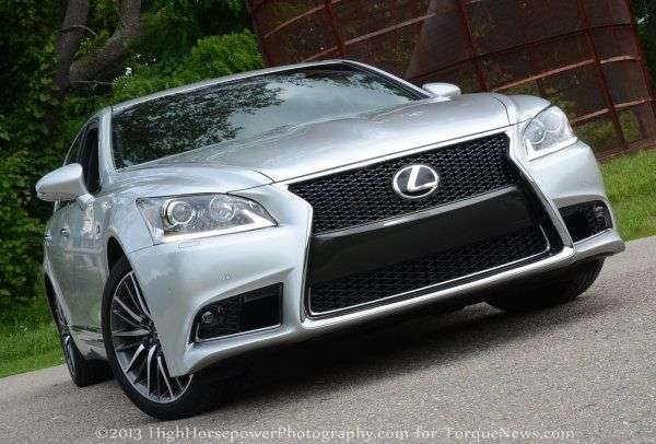 The front end of the 2013 Lexus LS460 F Sport AWD