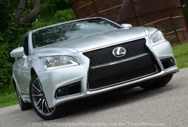 The front end of the 2013 Lexus LS460 F Sport AWD