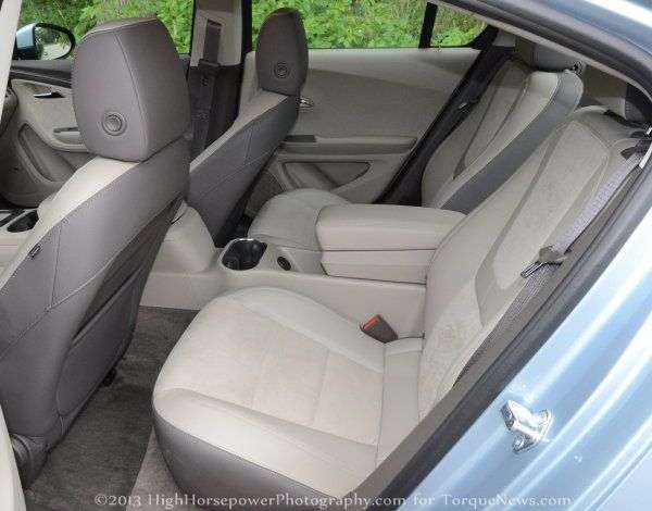 The rear interior of the 2013 Chevrolet Volt