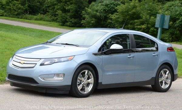 The 2013 Chevrolet Volt on the road