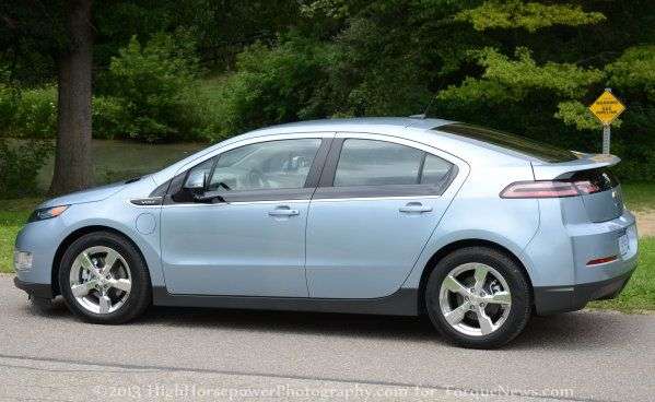 The side profile of the 2013 Chevrolet Volt