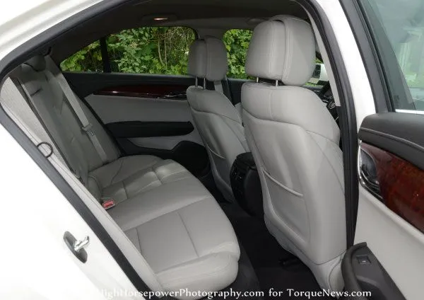 The rear seats of the 2013 Cadillac ATS 2.5L Luxury 