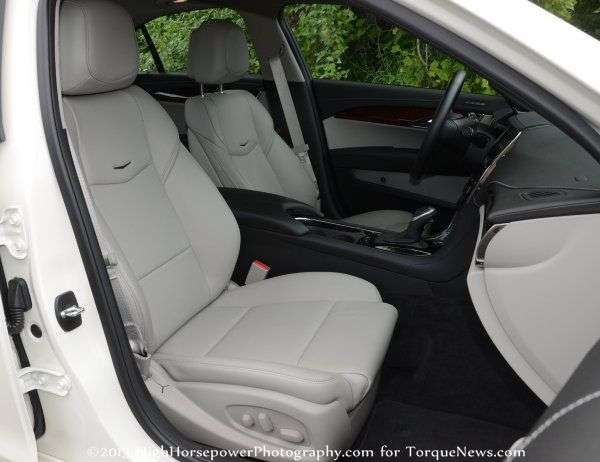 The front seats of the 2013 Cadillac ATS 2.5L Luxury 