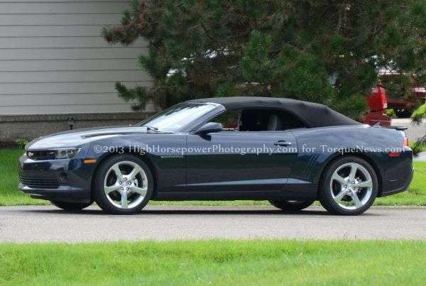 A Front Side Shot of the 2014 Chevrolet Camaro V6 Convertible