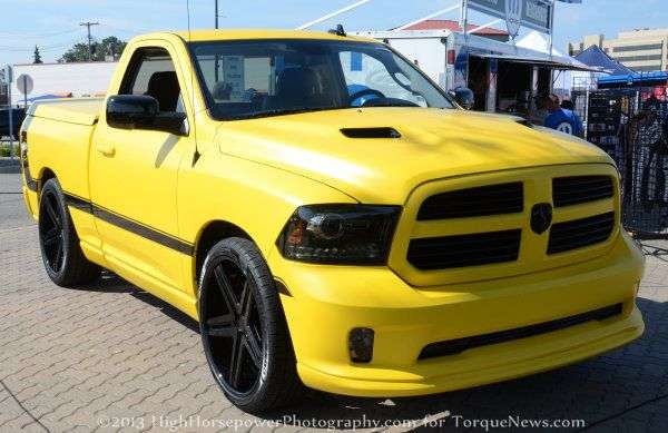 The front end of the Ram 1500 Rumble Bee Concept