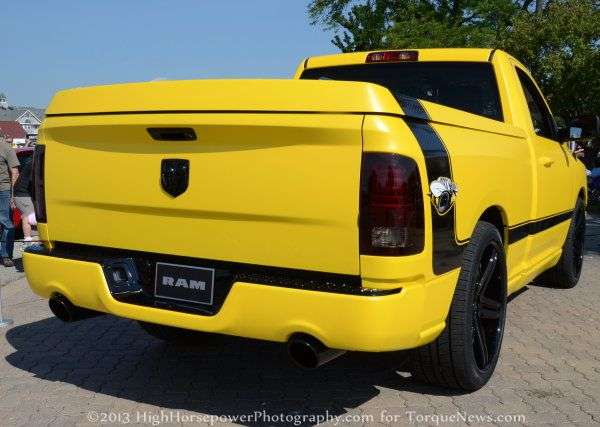 The rear end of the Ram 1500 Rumble Bee Concept