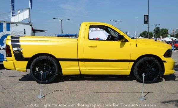 The side profile of the Ram 1500 Rumble Bee Concept
