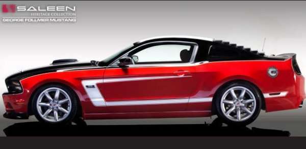 The side profile of the Saleen George Follmer Edition Mustang