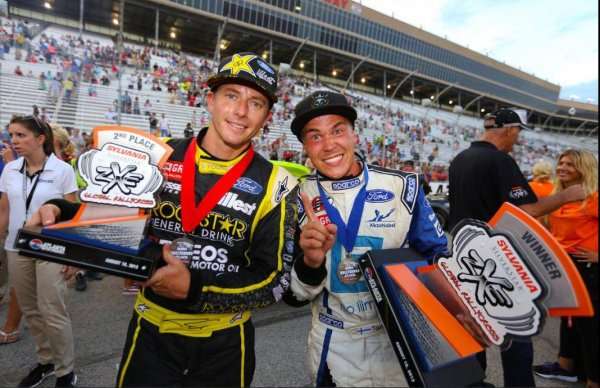 Ford Racing Image of Tanner and Topi from the 2013 Global RallyCross Atlanta Race