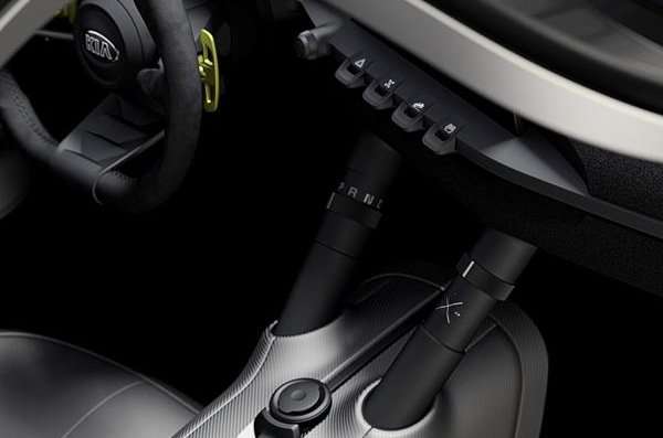 A close up of the interior teaser of the Kia B-Segment concept