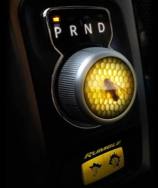 A shift knob teaser of the Ram Concept Truck coming to Woodward