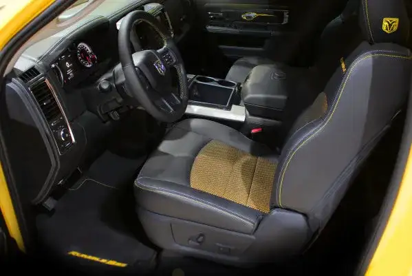 The inteiror of the Ram 1500 Rumble Bee Concept