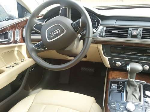 2012 Audi A7 interior driver's view