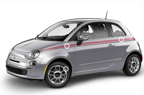 Fiat 500 Breast Cancer Themed