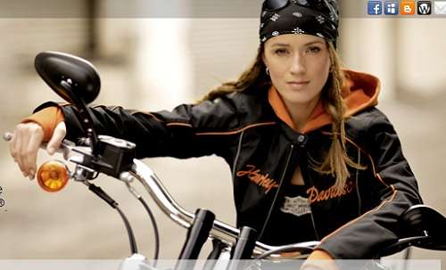Woman riding Harley-Davidson