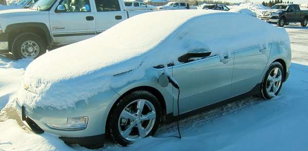 Chevy Volt in Winter