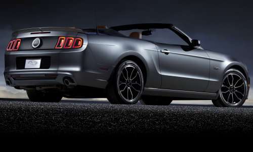 The back of the the 2013 Ford Mustang GT Convertible