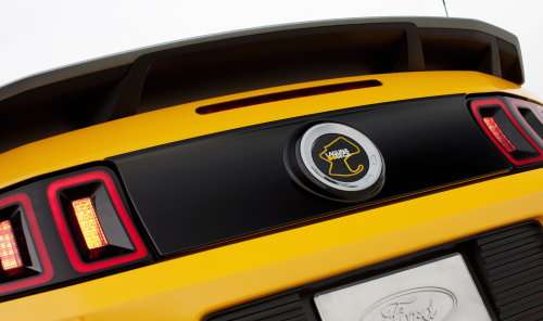 The back end of the 2013 Ford Mustang Boss 302