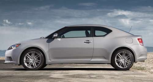 The side profile of the 2012 Scion tC