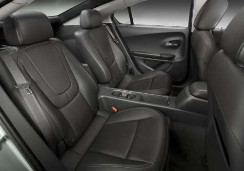 The rear seating area of the 2011 Chevrolet Volt