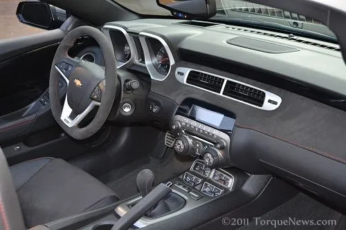 The interior of the new 2012 Chevrolet Camaro ZL1 Convertible 