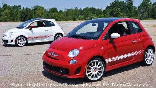 Two 2012 Fiat 500 Abarth coupes