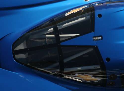 The split window design of the 2012 Chevrolet Corvette Daytona Prototype