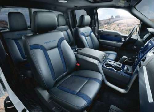 The interior of the 2012 Ford F150 SVT Raptor